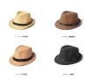 Jazz hats, straw hats, beach hats for men and women's outings, sunshade British hats, parent-child children's top hats, casual shop assistants' cool hats undefined